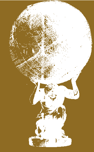 ATLAS WITH THE WORLD UPON HIS SHOULDERS