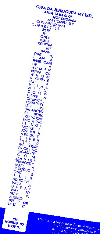 poem 'bout quittin' smokin'