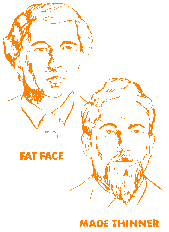 Fat person made thin