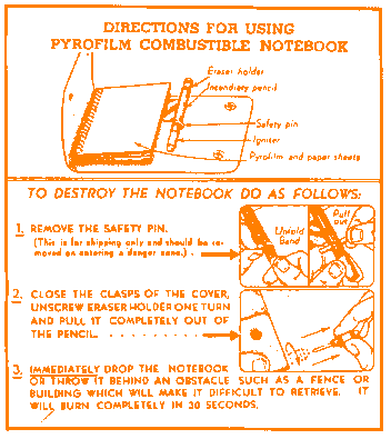 Combustible notebook